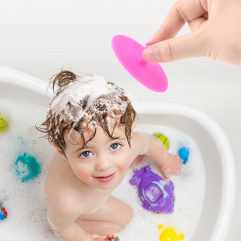 Cepillo de masaje de baño de bebé suave de silicona